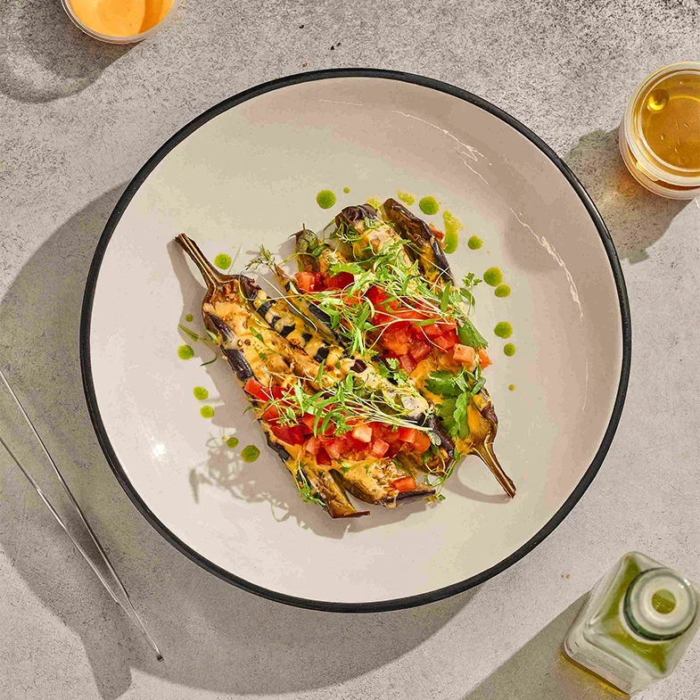 Баклажаны с сырным соусом